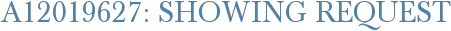 A12019627: Showing Request