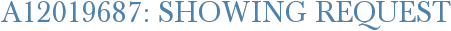 A12019687: Showing Request