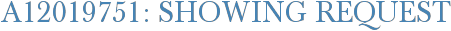 A12019751: Showing Request