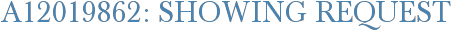 A12019862: Showing Request