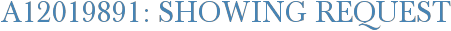 A12019891: Showing Request