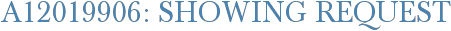 A12019906: Showing Request