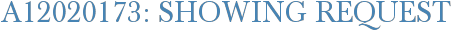 A12020173: Showing Request