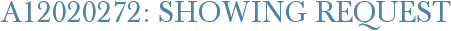 A12020272: Showing Request