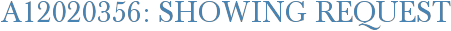 A12020356: Showing Request