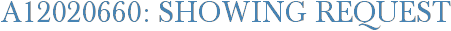 A12020660: Showing Request