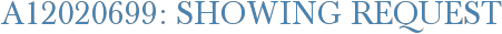 A12020699: Showing Request