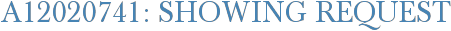 A12020741: Showing Request