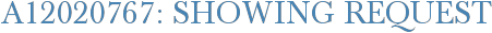 A12020767: Showing Request