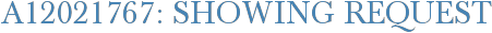 A12021767: Showing Request