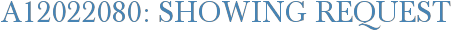 A12022080: Showing Request