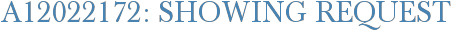 A12022172: Showing Request