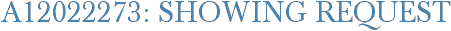 A12022273: Showing Request
