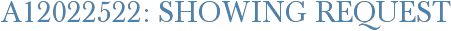 A12022522: Showing Request