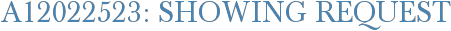 A12022523: Showing Request