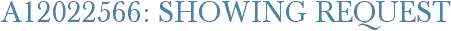 A12022566: Showing Request