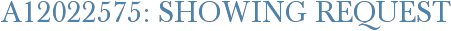 A12022575: Showing Request