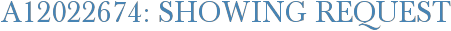 A12022674: Showing Request