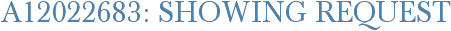 A12022683: Showing Request