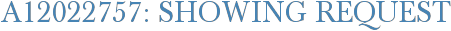 A12022757: Showing Request