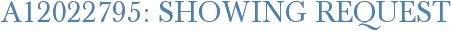 A12022795: Showing Request