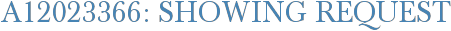 A12023366: Showing Request