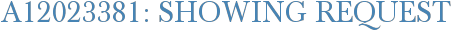 A12023381: Showing Request
