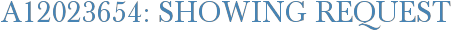 A12023654: Showing Request