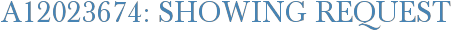 A12023674: Showing Request