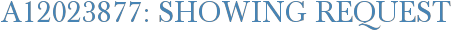 A12023877: Showing Request