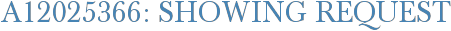 A12025366: Showing Request