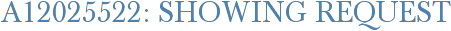 A12025522: Showing Request
