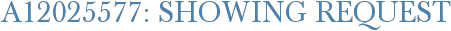 A12025577: Showing Request