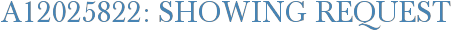 A12025822: Showing Request