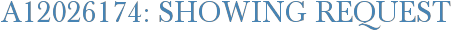 A12026174: Showing Request