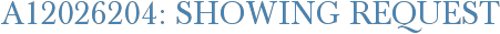 A12026204: Showing Request