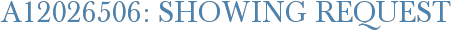 A12026506: Showing Request