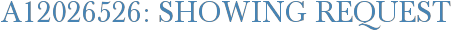 A12026526: Showing Request