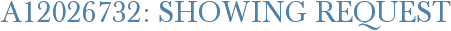 A12026732: Showing Request