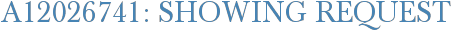 A12026741: Showing Request