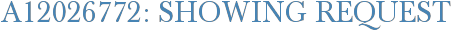 A12026772: Showing Request