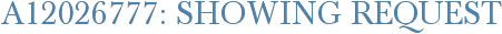 A12026777: Showing Request
