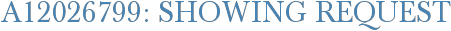 A12026799: Showing Request
