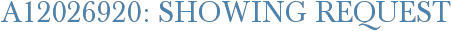 A12026920: Showing Request