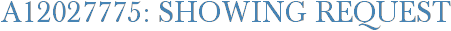 A12027775: Showing Request