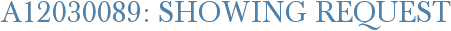 A12030089: Showing Request