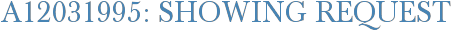 A12031995: Showing Request