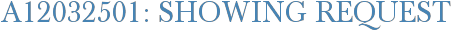 A12032501: Showing Request