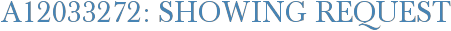 A12033272: Showing Request
