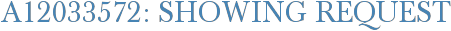 A12033572: Showing Request